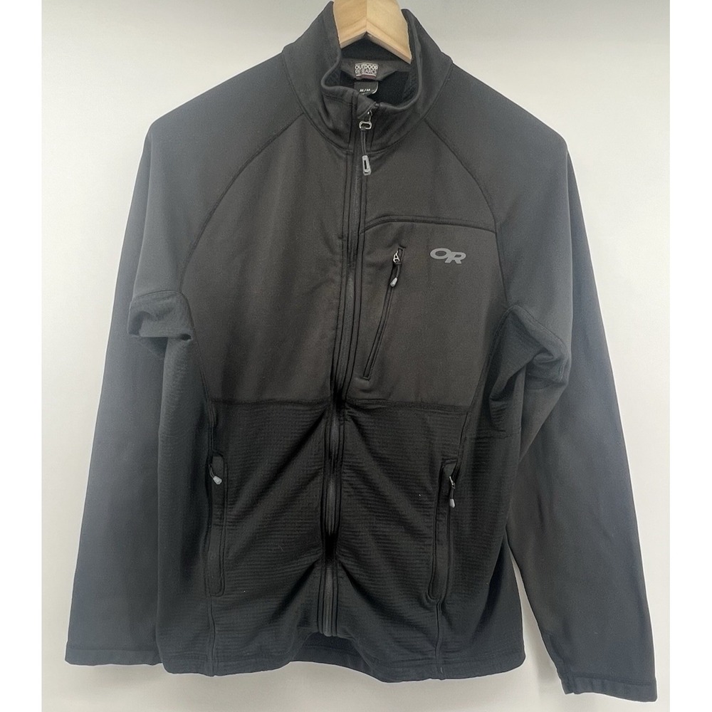 Outdoor Research Vigor Full Zip Jacket Mens Medium Black Stretch Hiking Outdoors